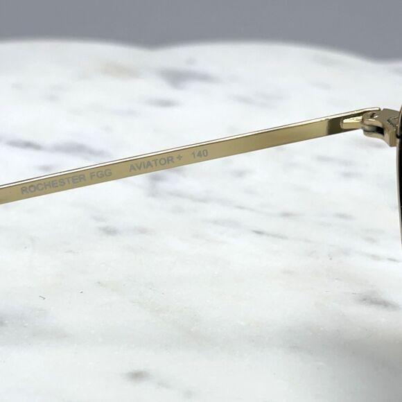 Rochester FGG Aviator+ Gold Full Rim Eyeglasses Sunglasses Frames Only 52-20-140
